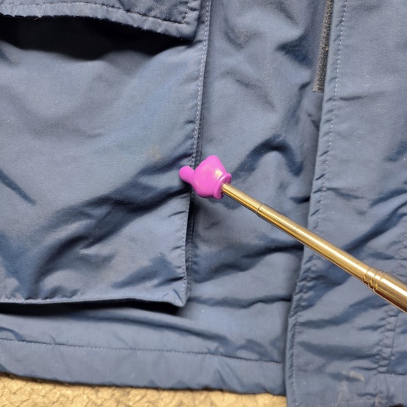 VTG Lands' End Polartec Fleece Lined Insulated Winter Parka‎ Men's XXL Tall Blue - Picture 16 of 16